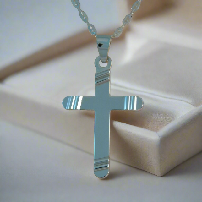 14K White Gold Cross (II) - Katerina Roukouna