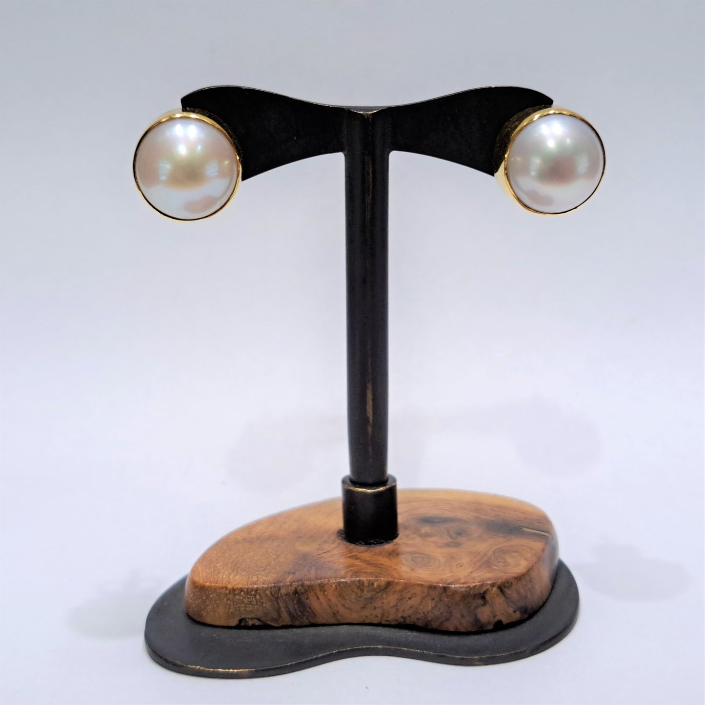 18K gold earrings with pearls