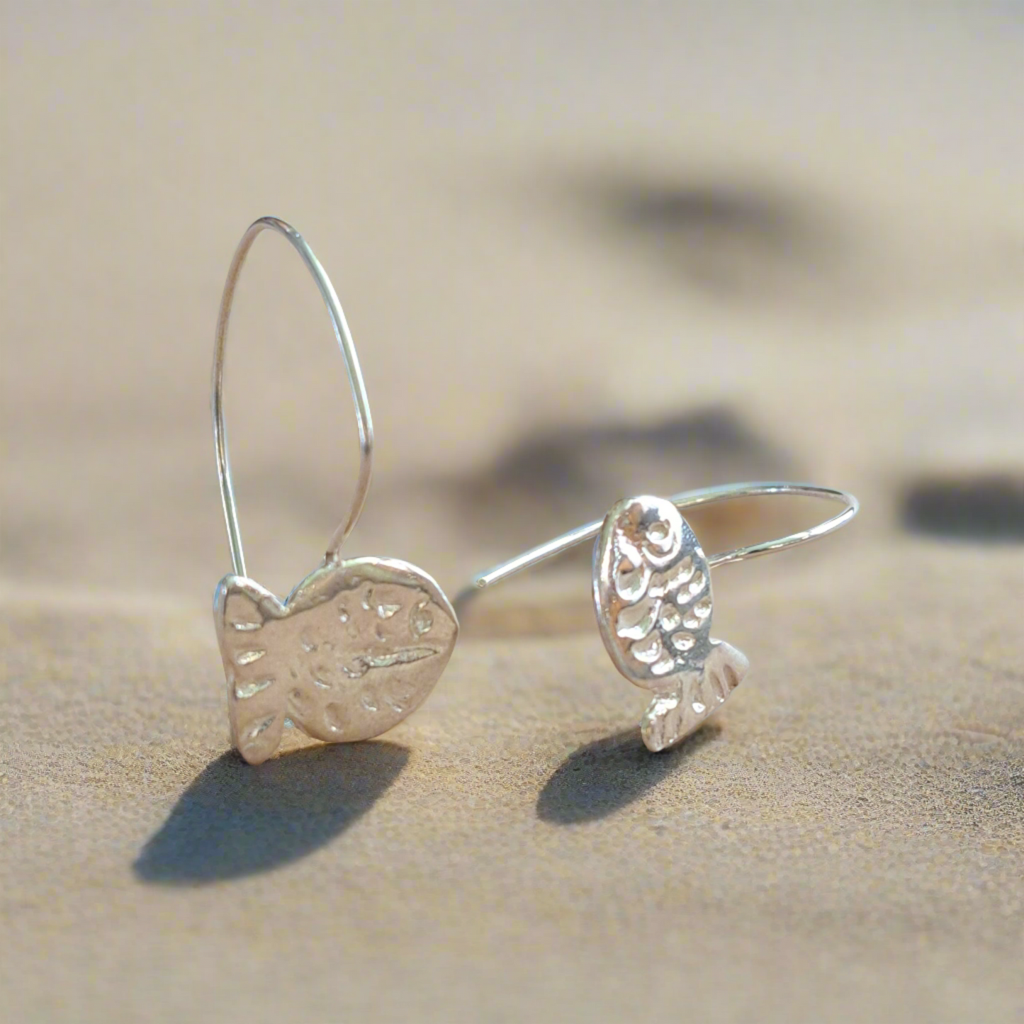 Fishes sterling silver earrings - Katerina Roukouna
