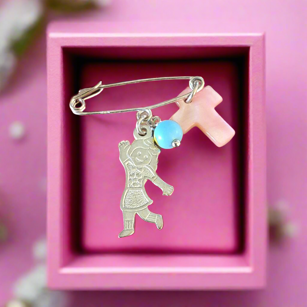 Hadmade sterling silver happy gilrl - lucky charm