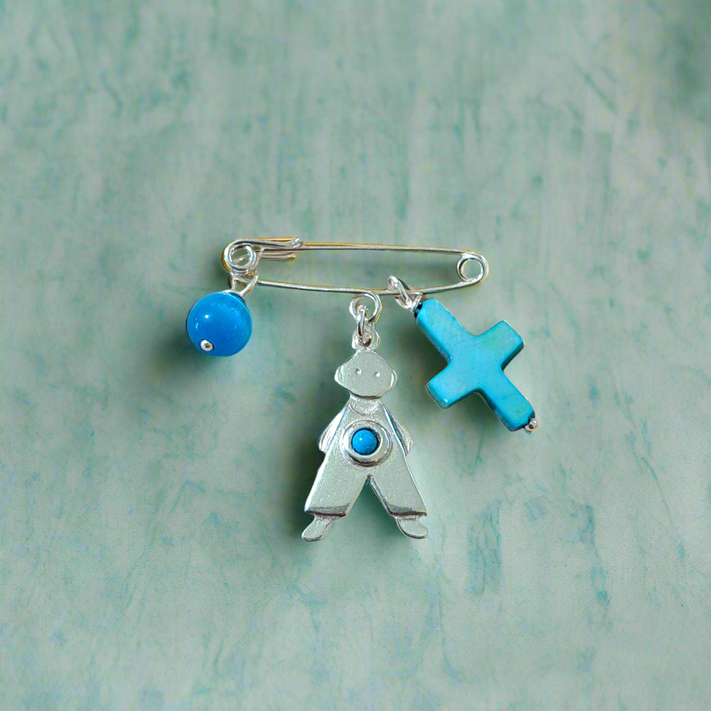 Hndamade sterling silver lucky charm - Boy(II)