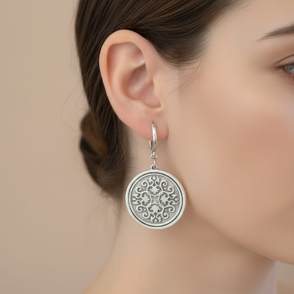 Hoops with round -art nouveau round elements