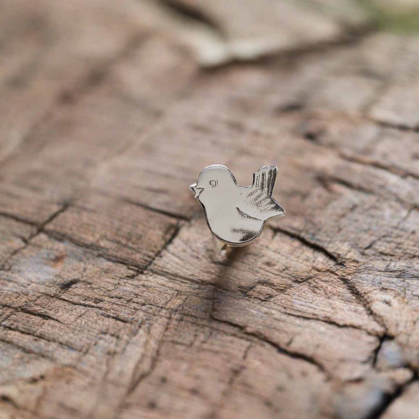 Canary sterling silver ring