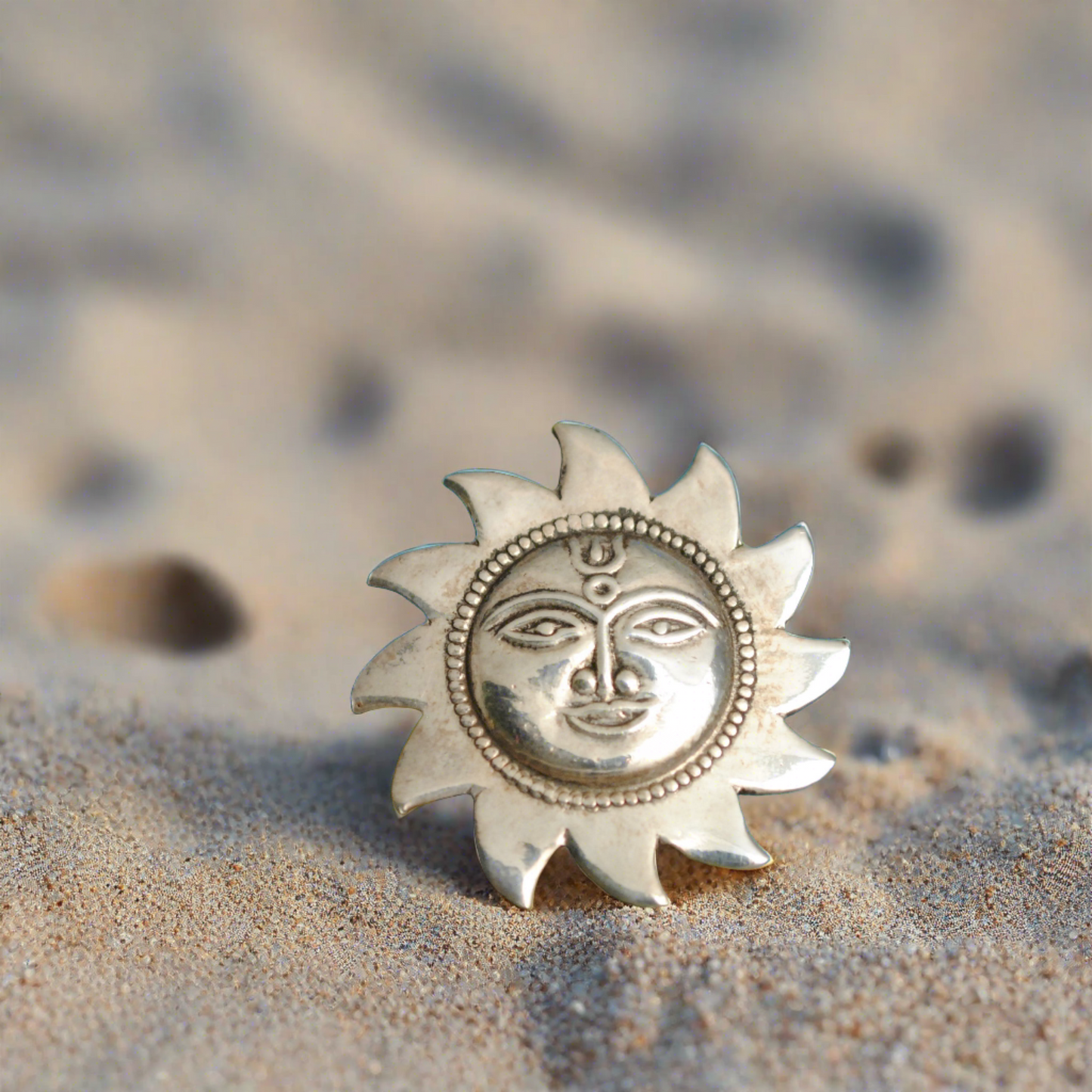 "Sun" silver ring