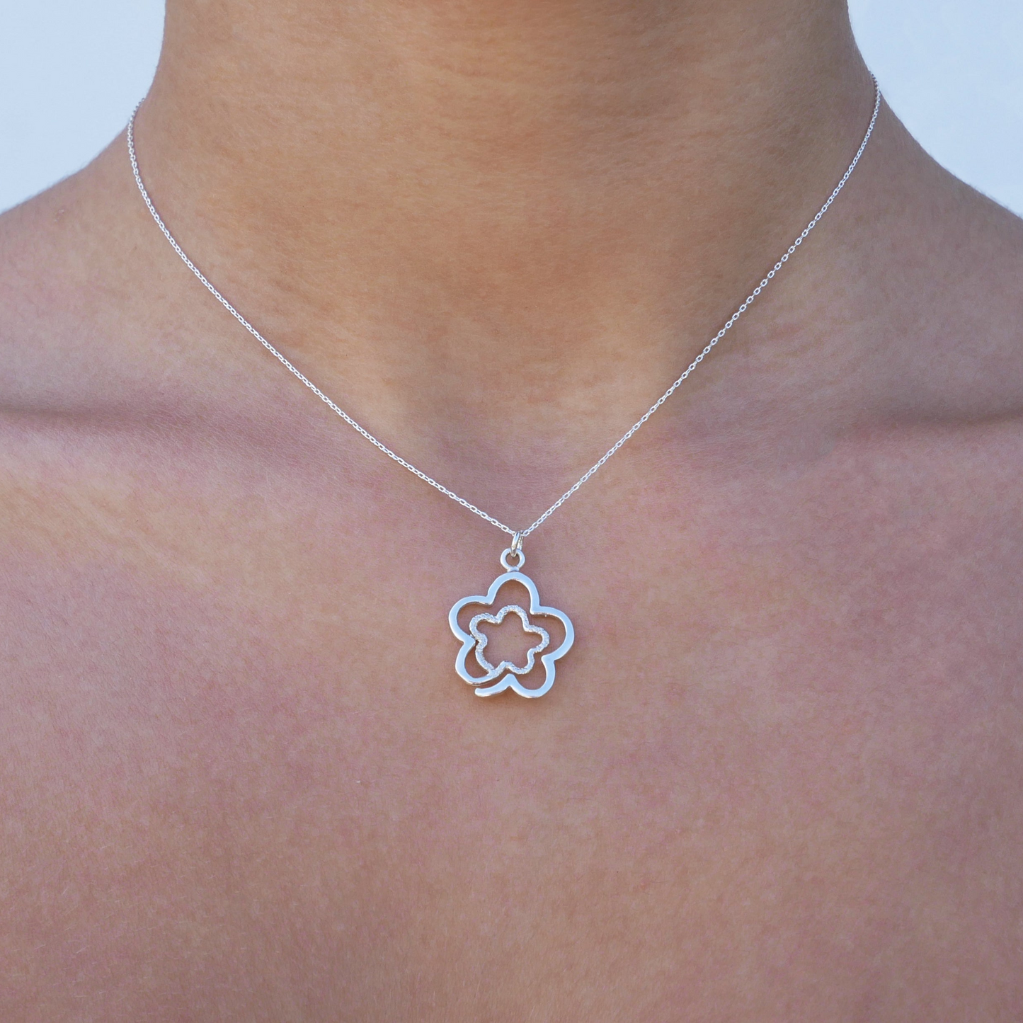 Double Flower Necklace - Katerina Roukouna