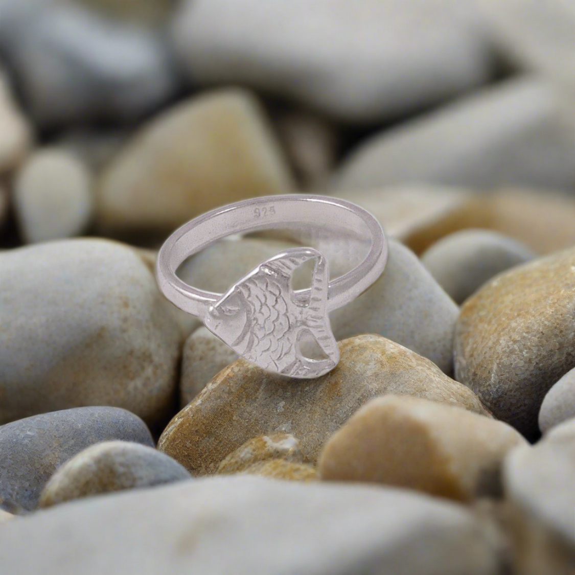 Fish sterling silver ring - Katerina Roukouna