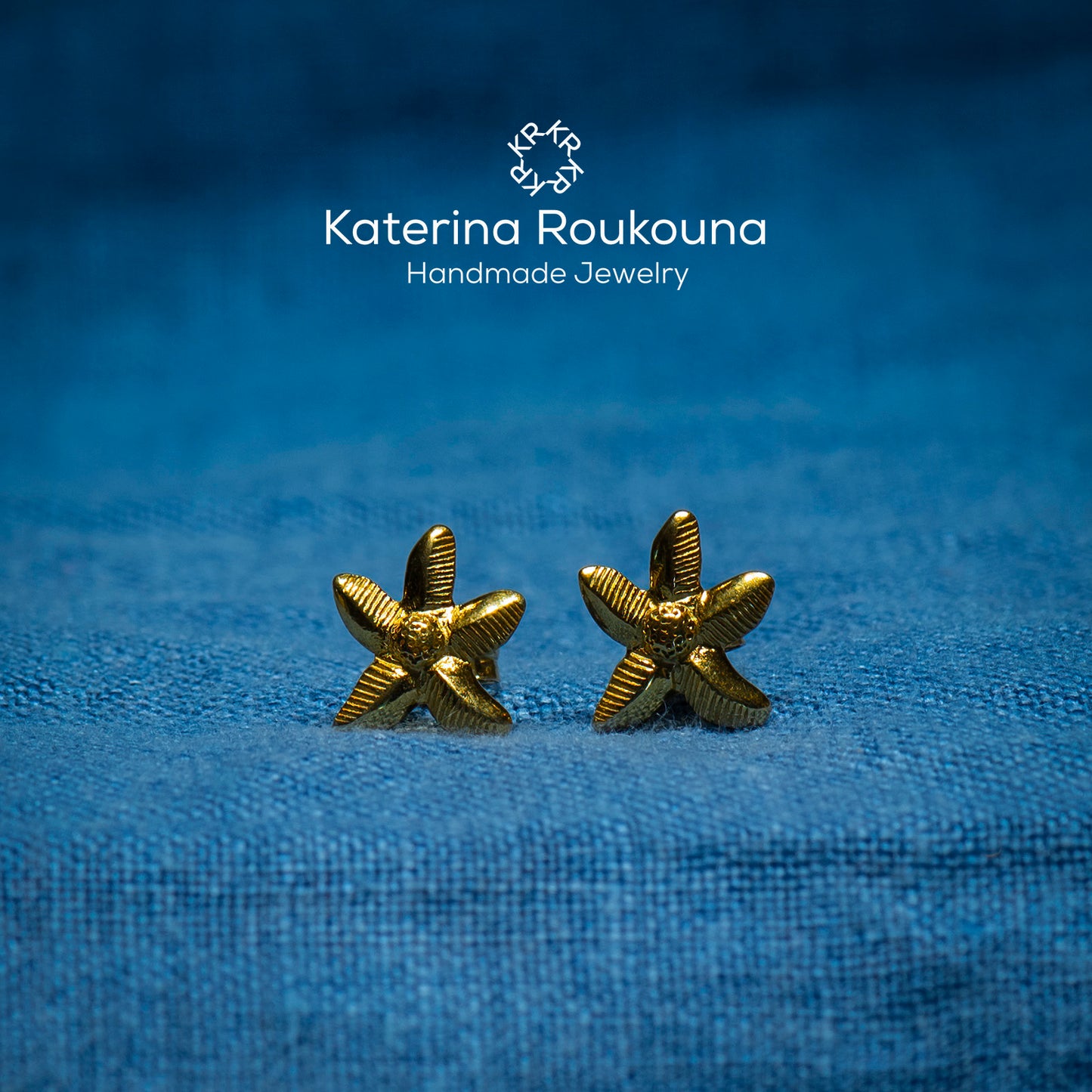 Tiny Starfish Stud Earrings - Katerina Roukouna