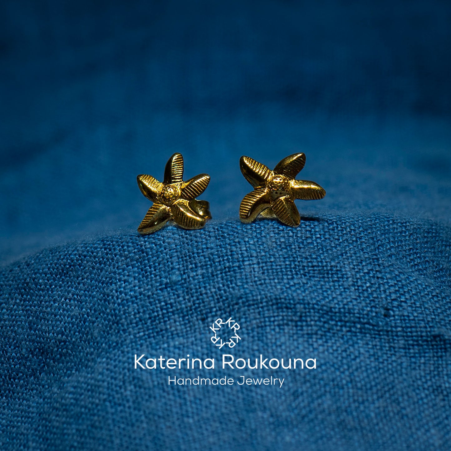 Tiny Starfish Stud Earrings - Katerina Roukouna