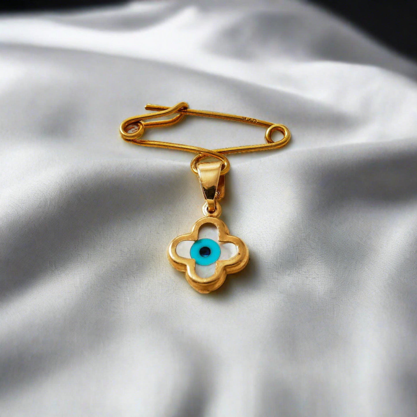 9K Gold cross Baby pin - Katerina Roukouna