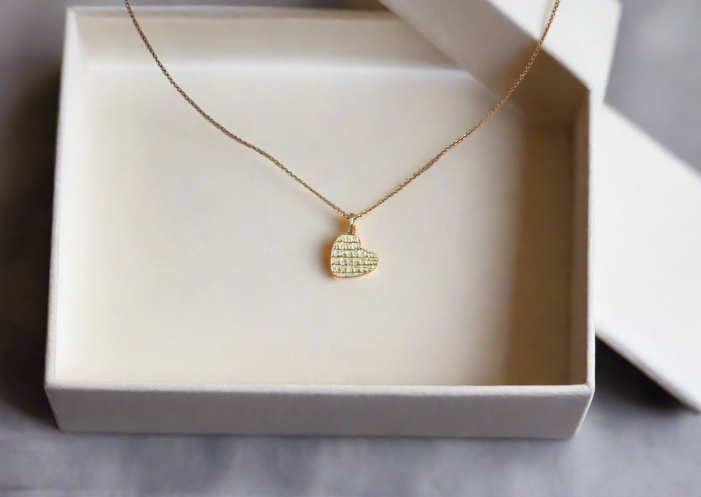 Textured Heart Necklace