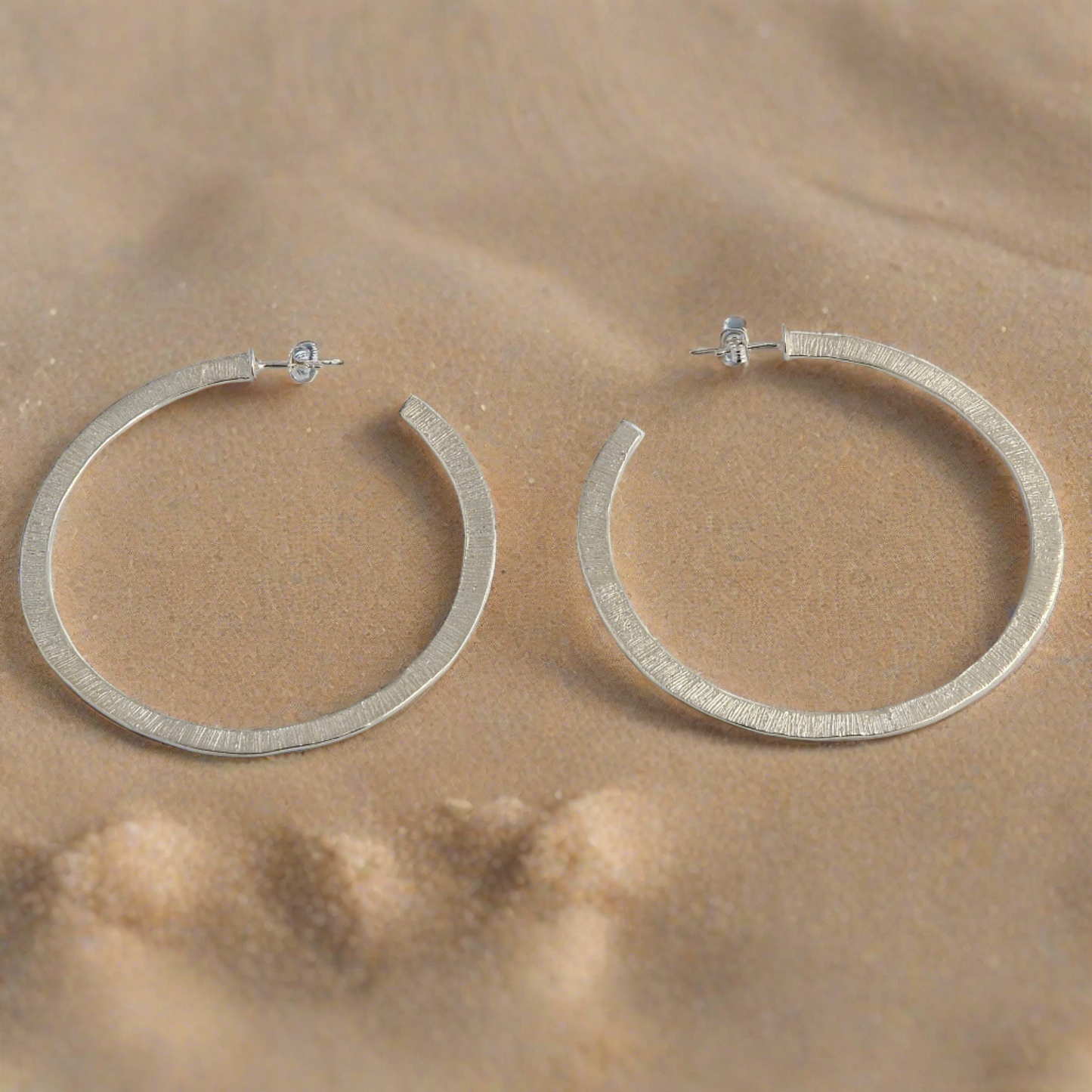 Roe Lines Silver Earrings - Katerina Roukouna
