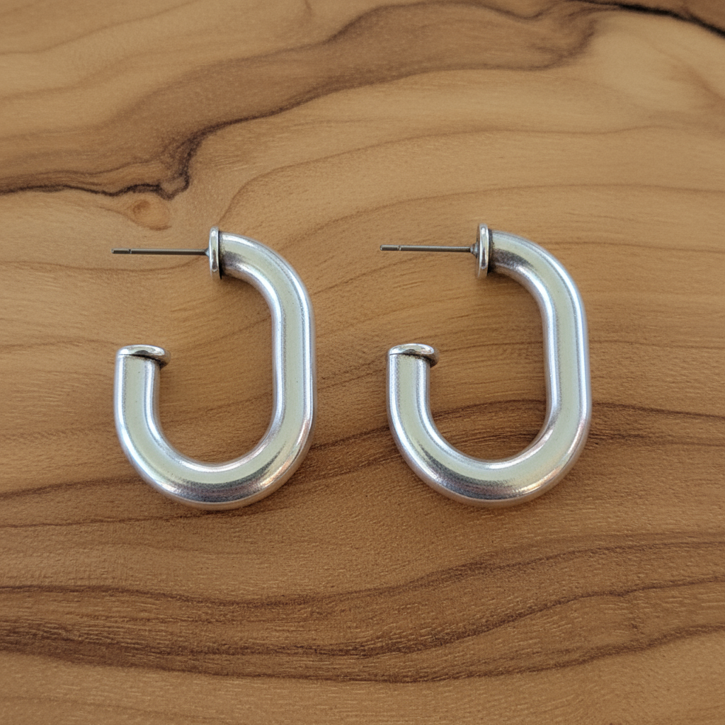Hoops with hypoallergenic clasps