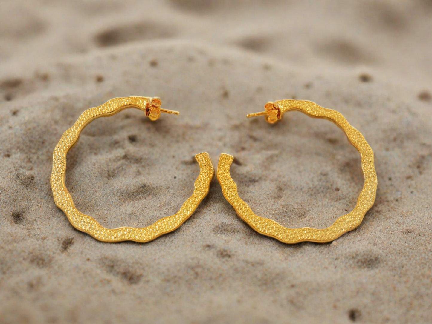 Roe Gold Plated Earrings (II) - Katerina Roukouna