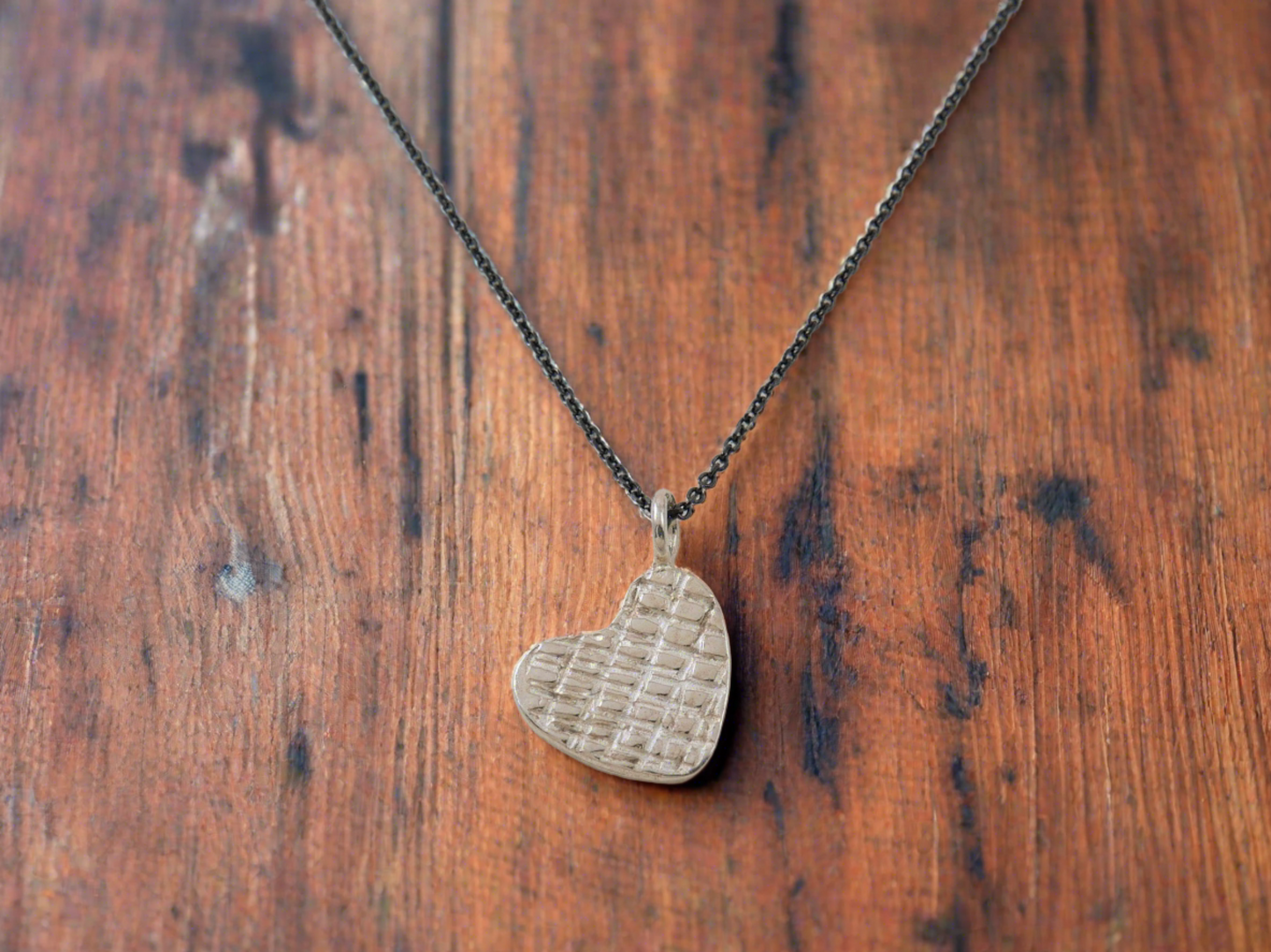 Textured Heart Necklace