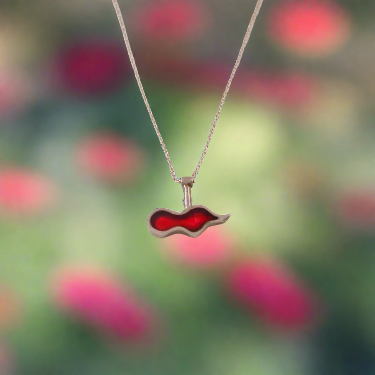 Red Wave Pendant - Katerina Roukouna