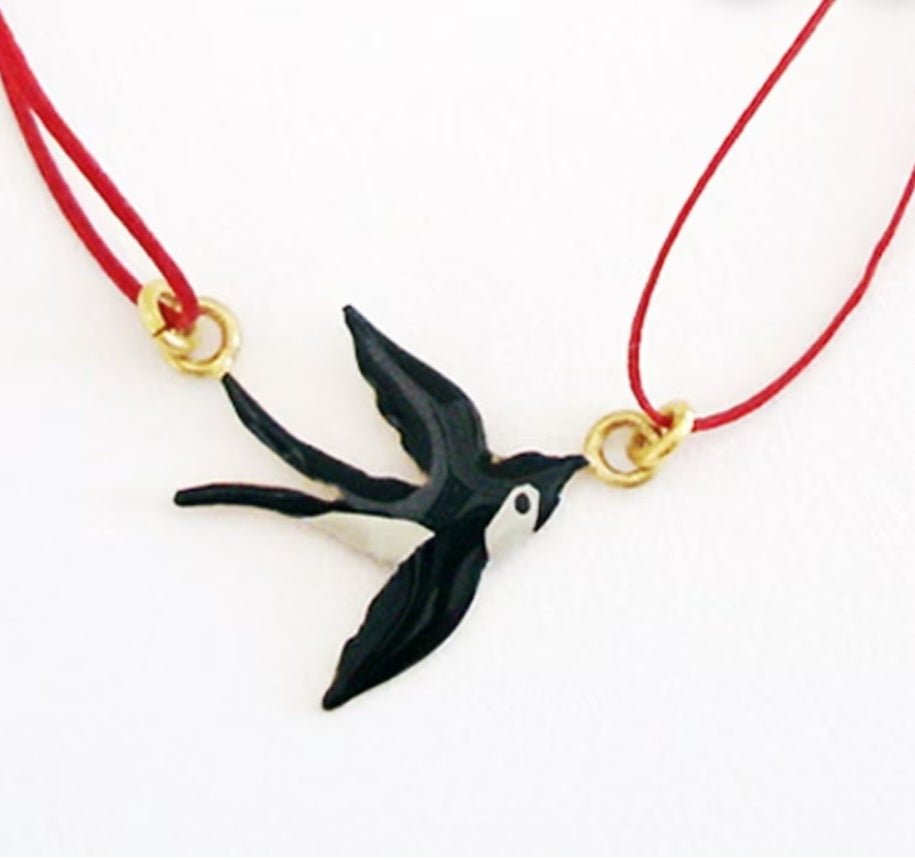 Swallow necklace - Katerina Roukouna