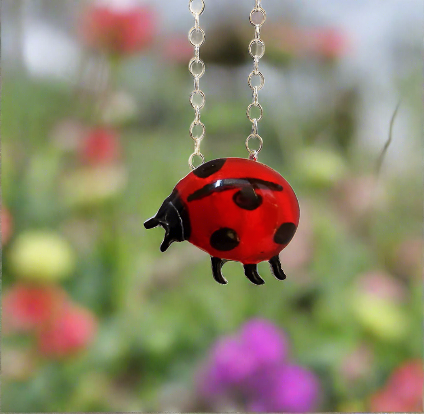 Ladybug sterling sliver necklace