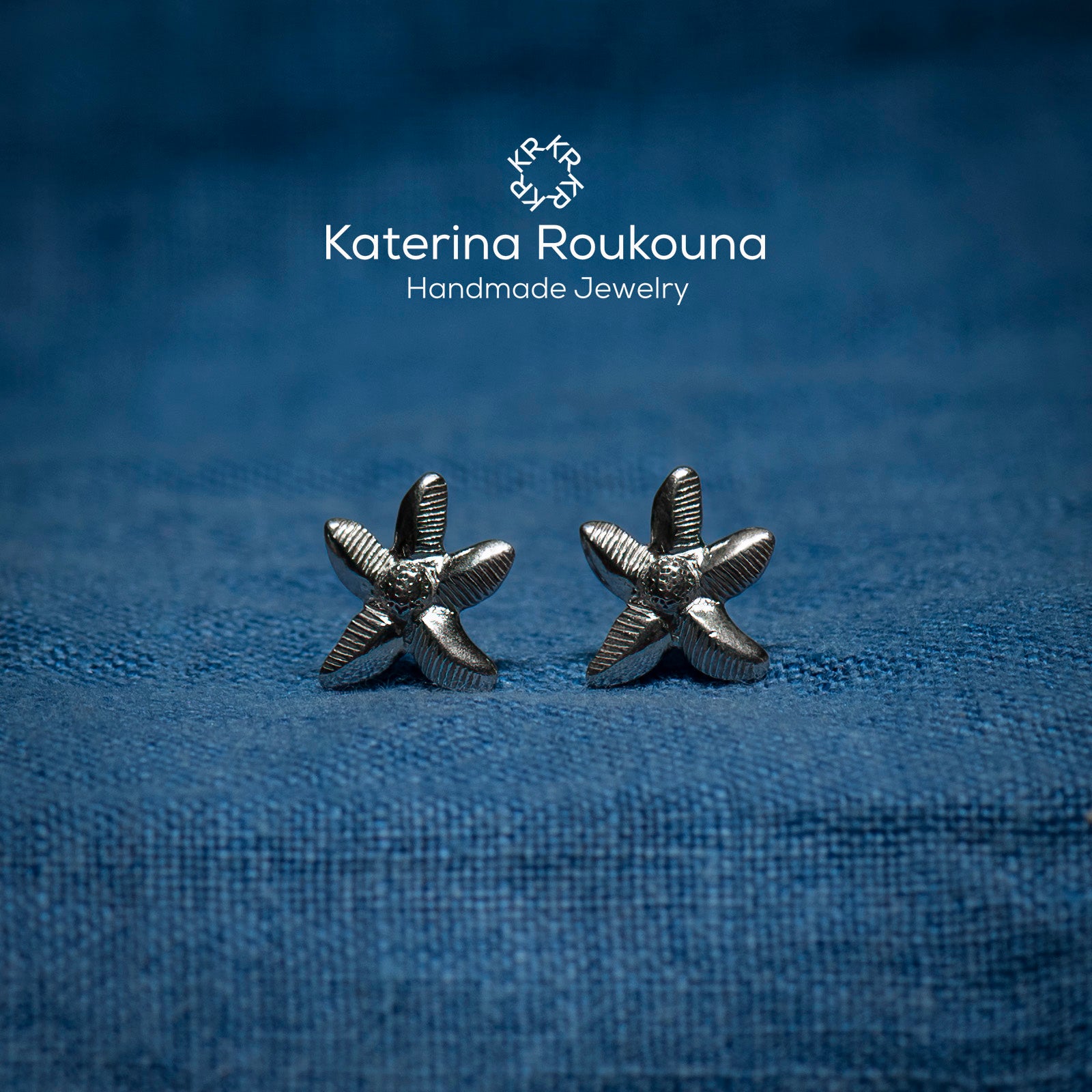 Tiny Starfish Stud Earrings - Katerina Roukouna