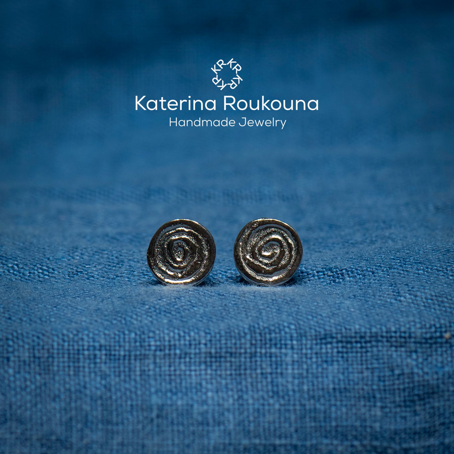 Tiny Spiral Stud Earrings - Katerina Roukouna