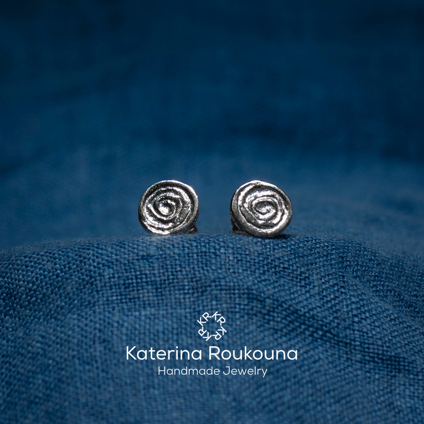 Tiny Spiral Stud Earrings - Katerina Roukouna