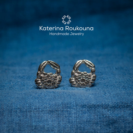 Tiny Crab Stud Earrings - Katerina Roukouna