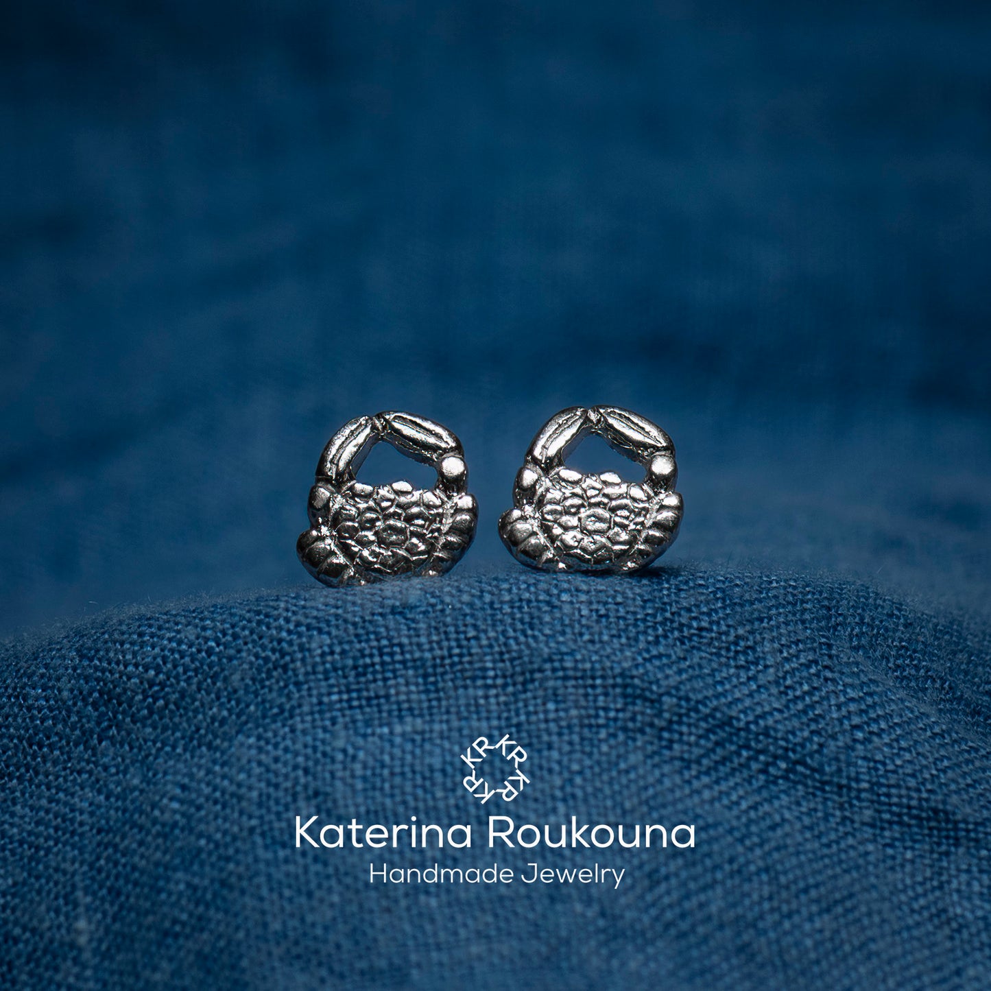 Tiny Crab Stud Earrings - Katerina Roukouna