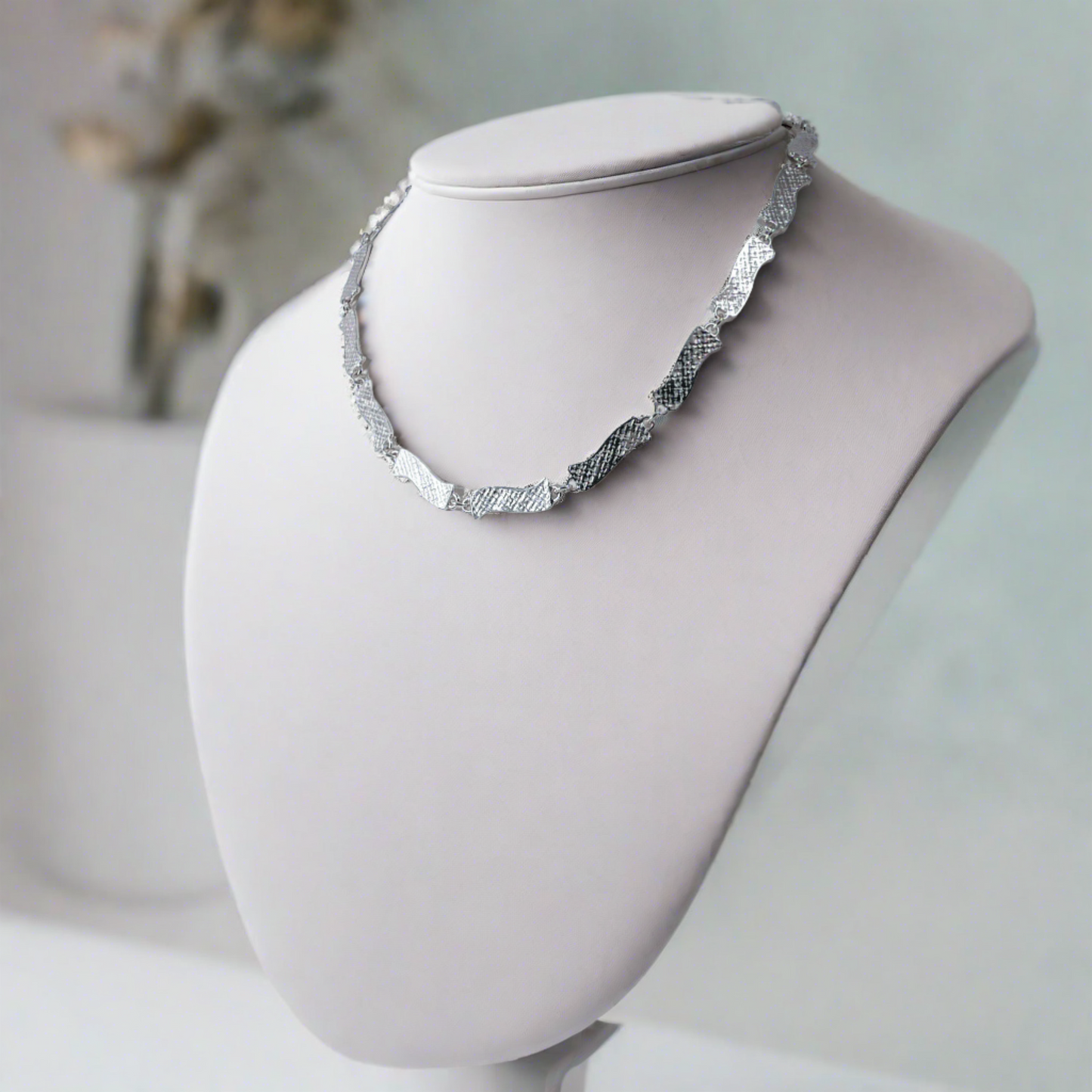 Handmade sterling silver necklace- Waves