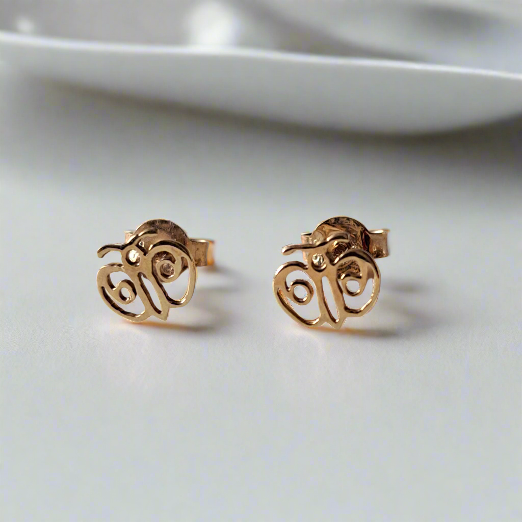 Butterflies 14K gold earrings(II)