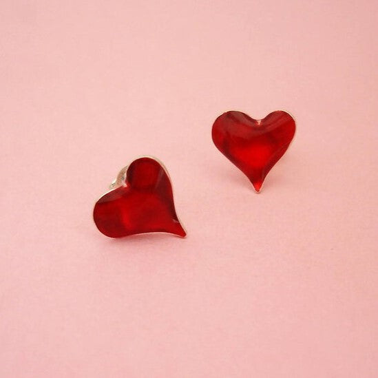 Hearts sterling silver earrings - Katerina Roukouna