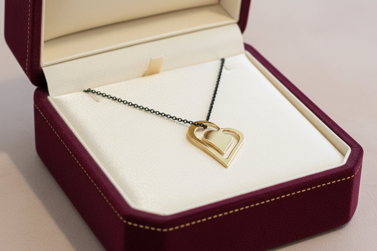 Double heart necklace - Katerina Roukouna