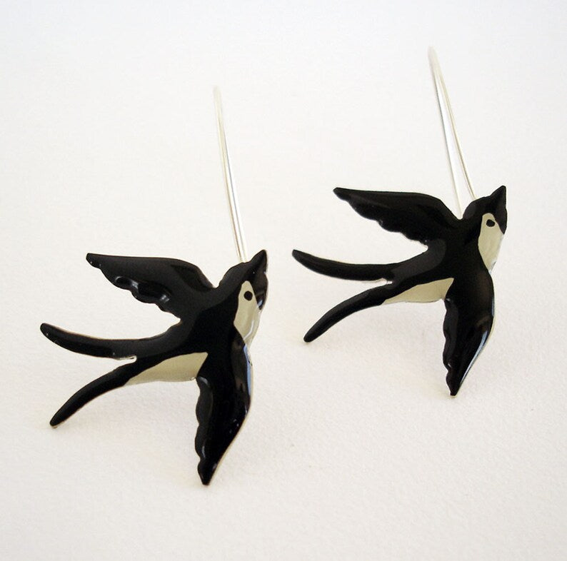 Swallow earrings - Katerina Roukouna