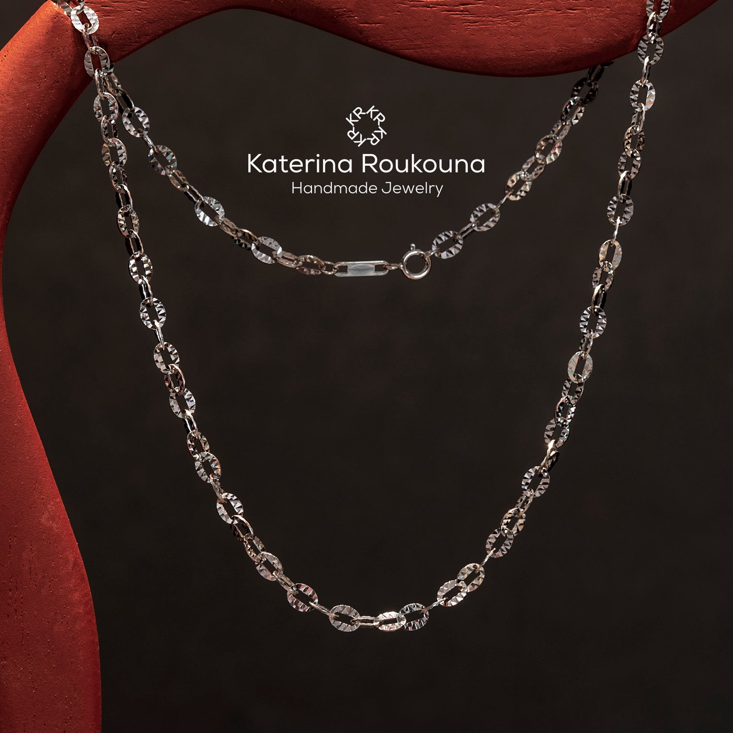 14K  white gold chain- necklace