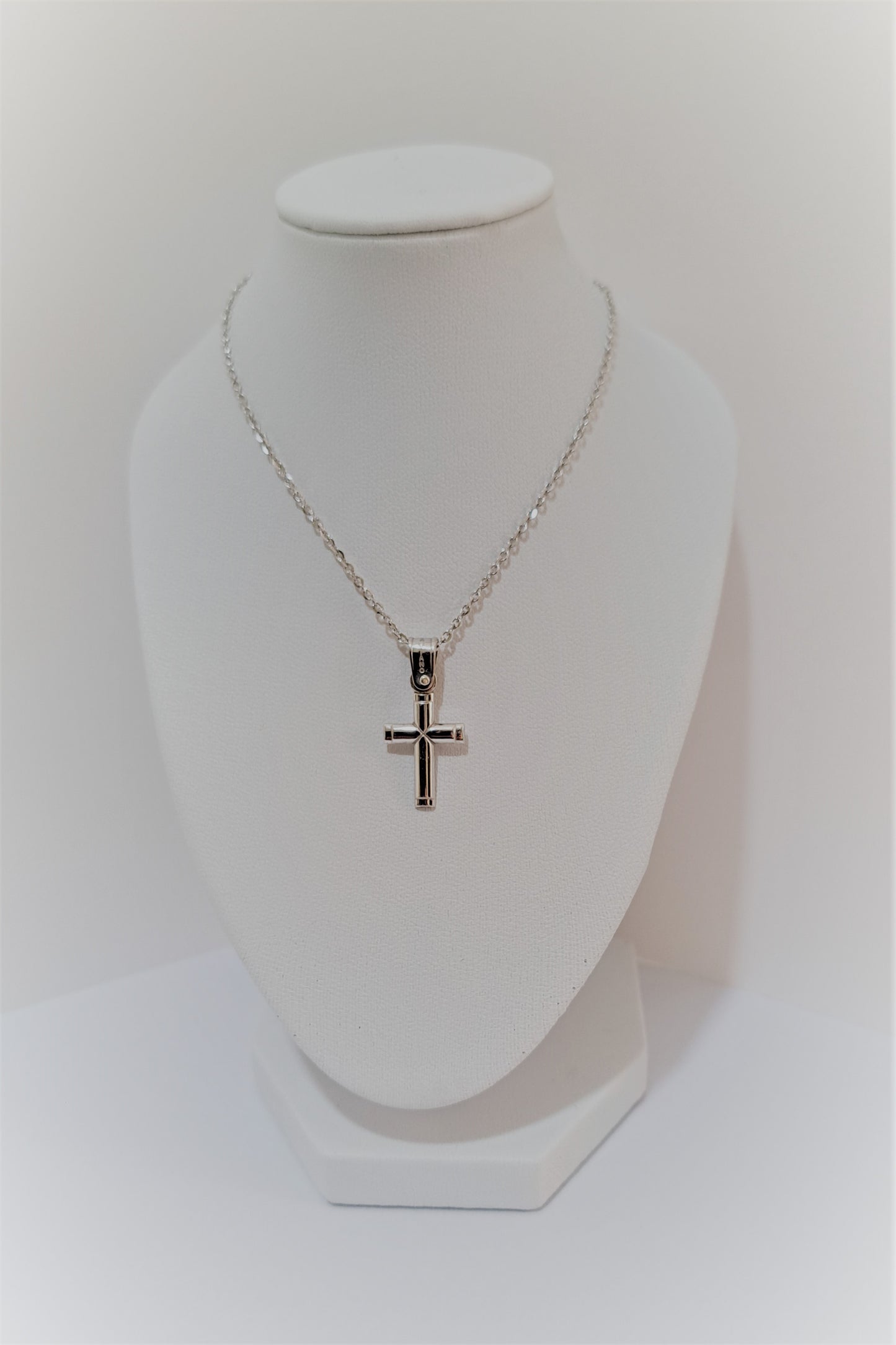 14K White Gold Cross-s - Katerina Roukouna