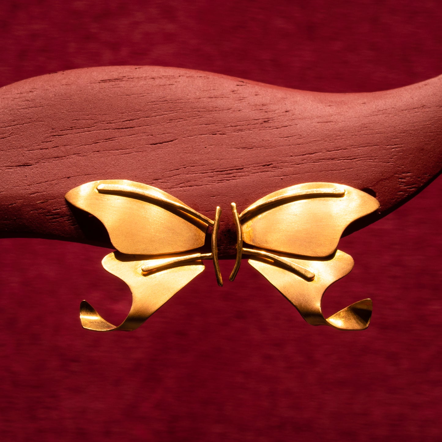 Handmade 18K Gold earrings- butterflies