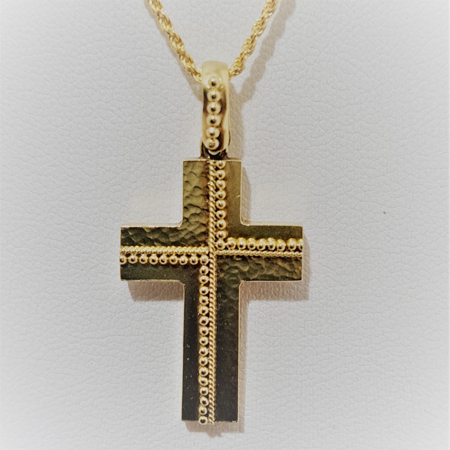 Handmade 18K Yellow Gold Cross