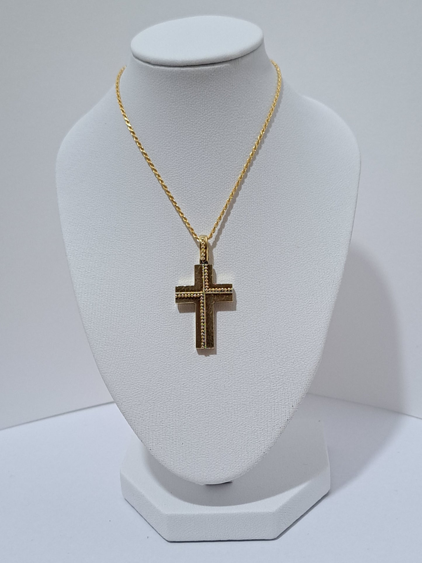 Handmade 18K Yellow Gold Cross - Katerina Roukouna