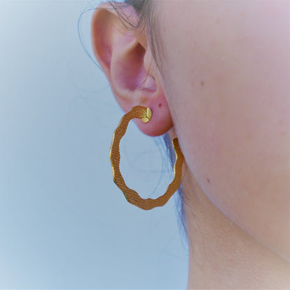 Roe Gold Plated Earrings (II) - Katerina Roukouna