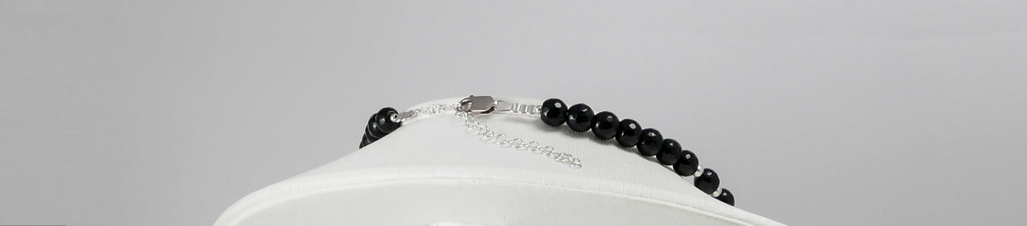 Black & Red Coral Necklace - Katerina Roukouna