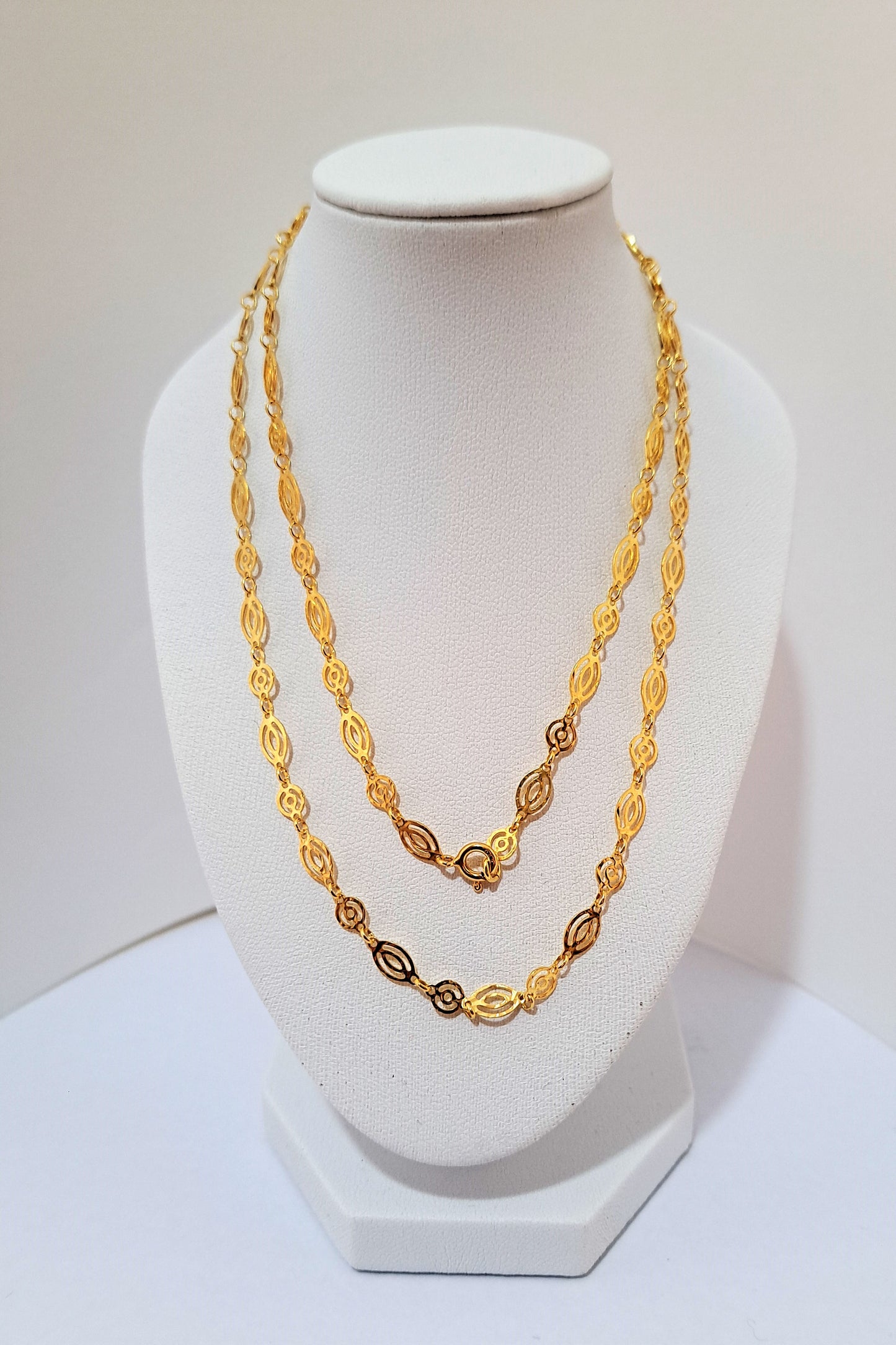 Gold plated sterling silver chain -C - Katerina Roukouna