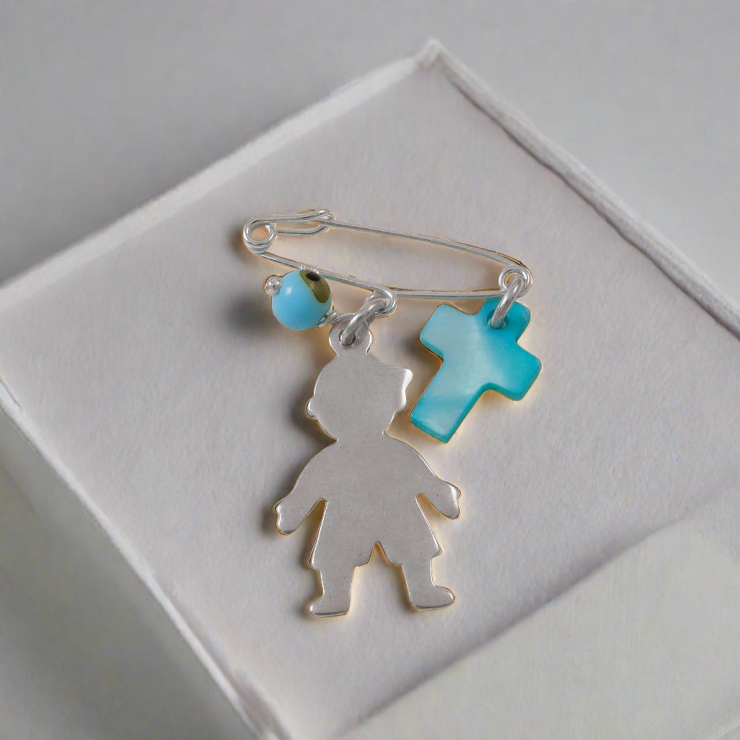 Baby Boy sterling silver Pin Charm