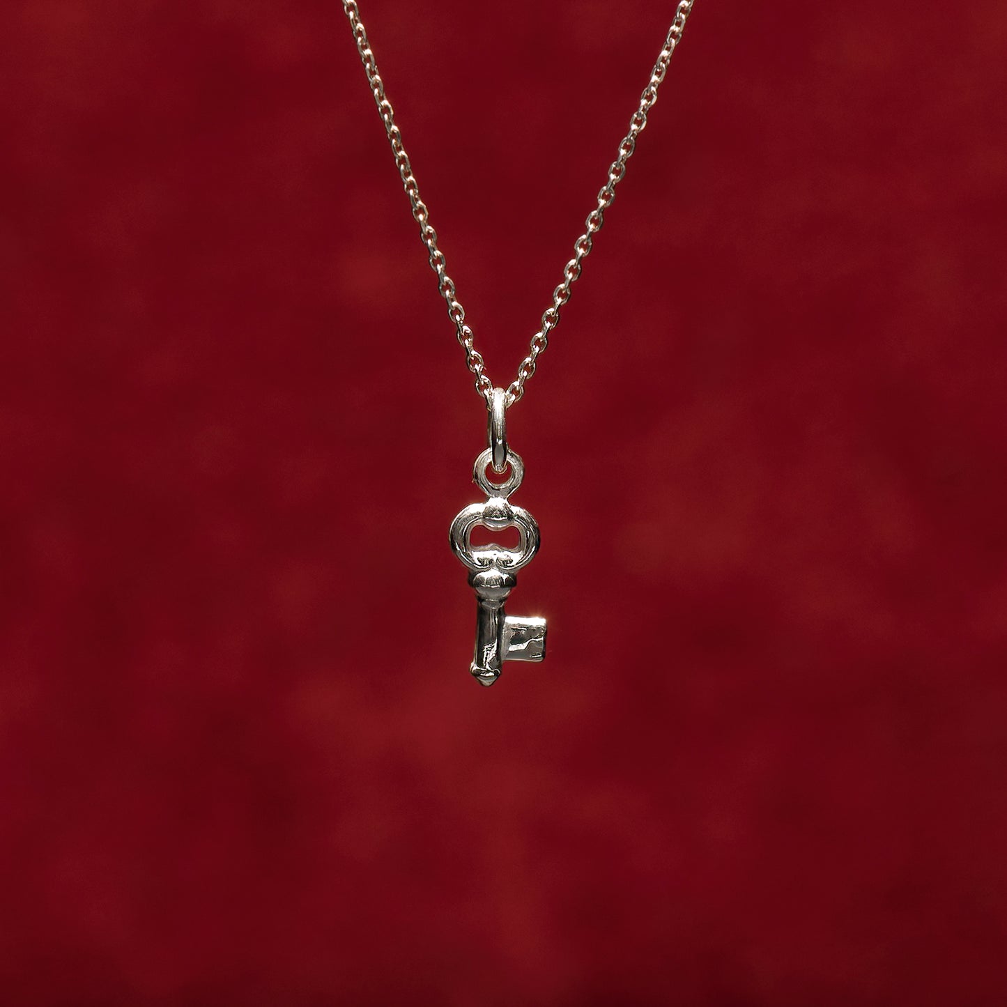 Tiny key sterling silver pendant - Katerina Roukouna