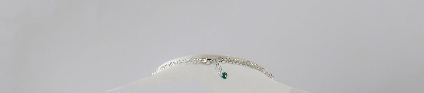Agates, Aventurine & Sterling Silver Necklace - Katerina Roukouna