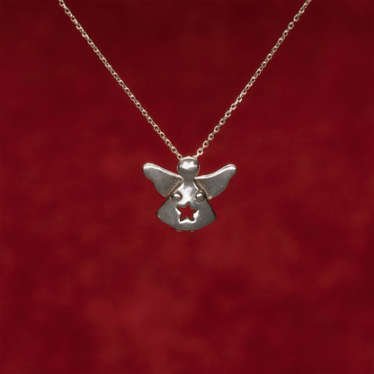 Little angel  with a star pendant
