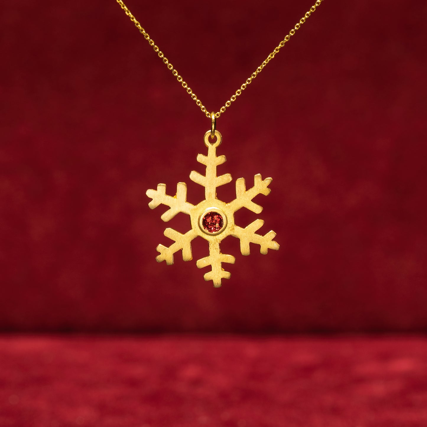 Snow flake with color center