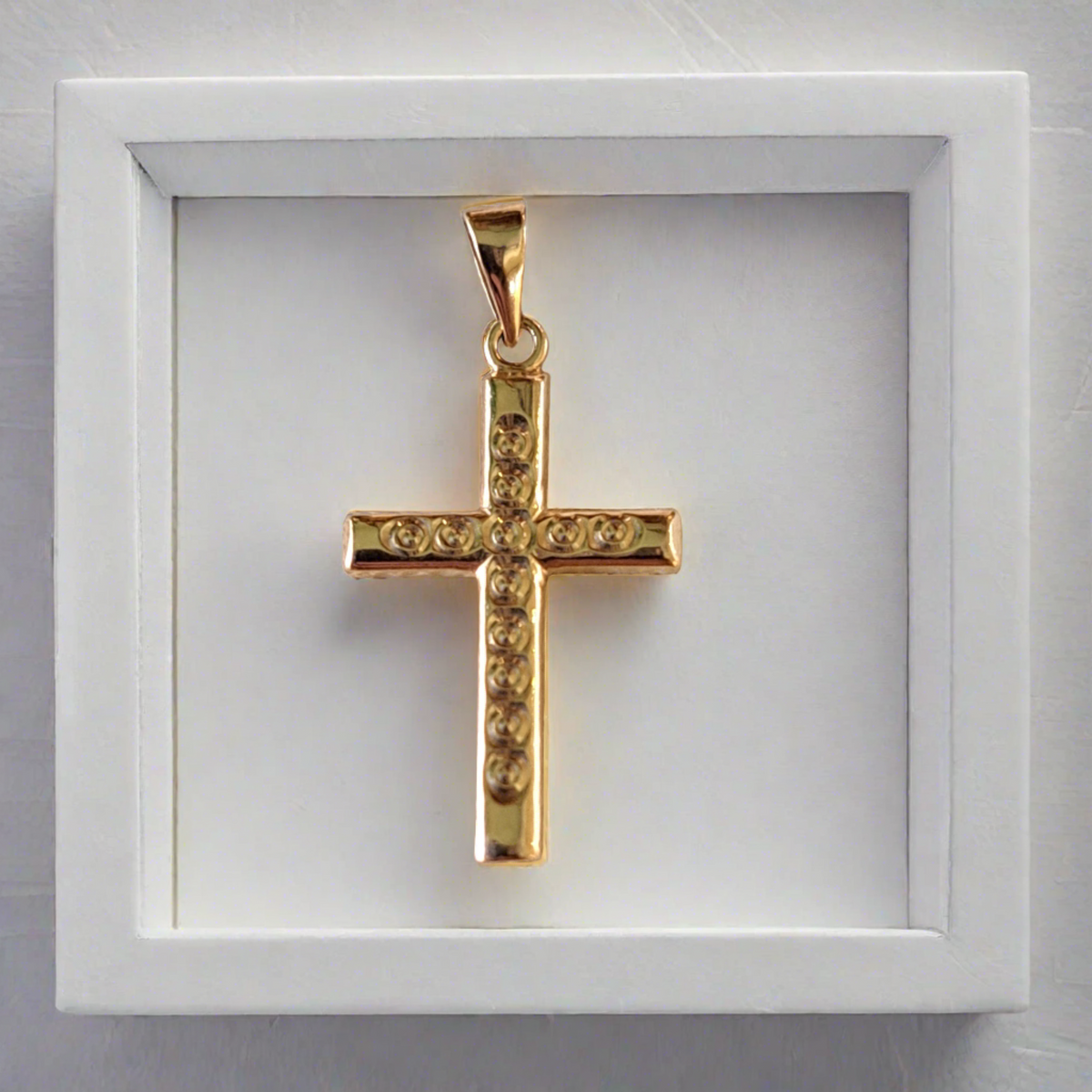 14K Gold cross with circles - Katerina Roukouna