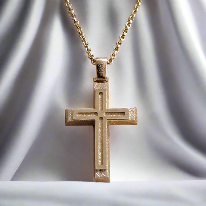 14K Yellow Gold Cross ( I )