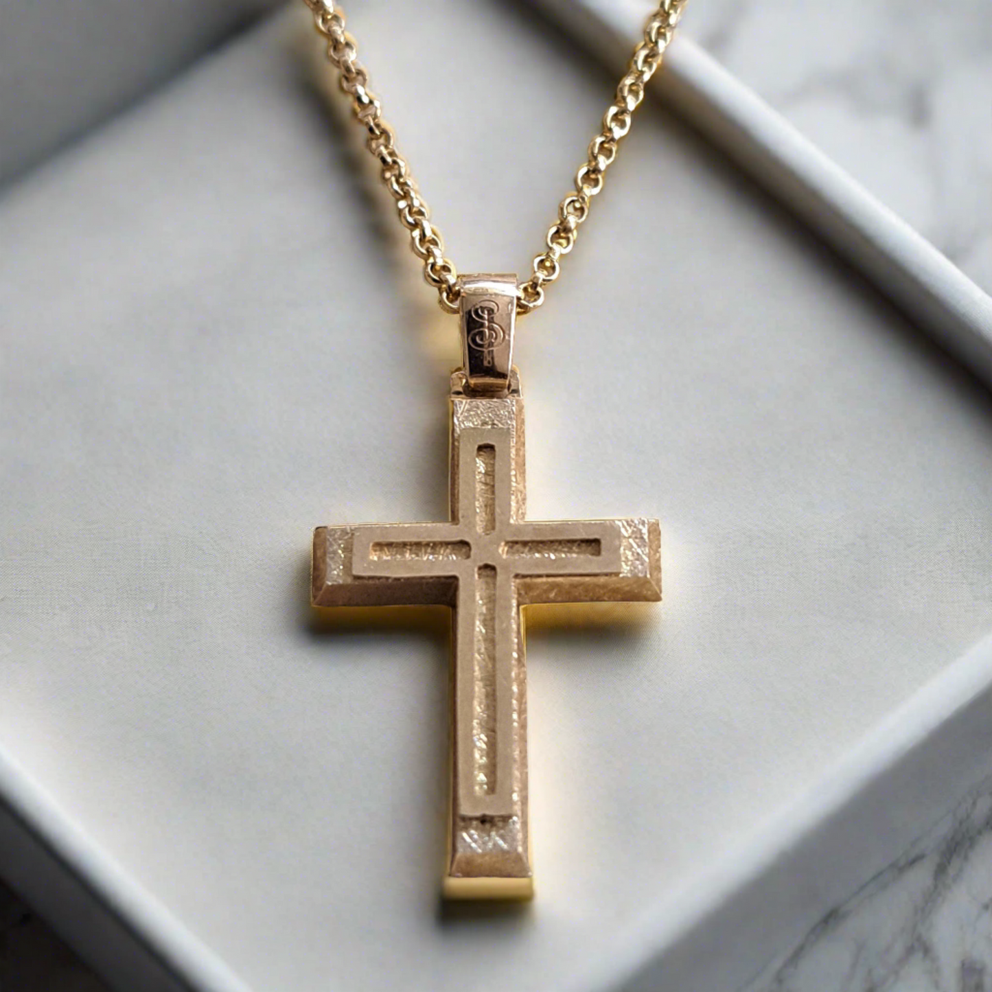 14K Yellow Gold Cross ( I )