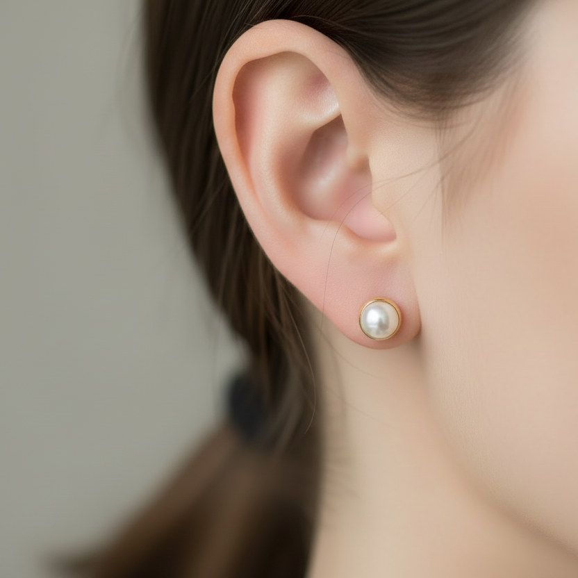 Handmade earrings with pearls, 18K gold and sterling silver(II) - Katerina Roukouna