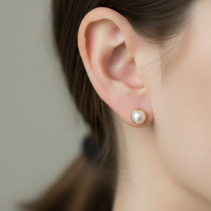 Handmade earrings with pearls, 18K gold and sterling silver(II) - Katerina Roukouna