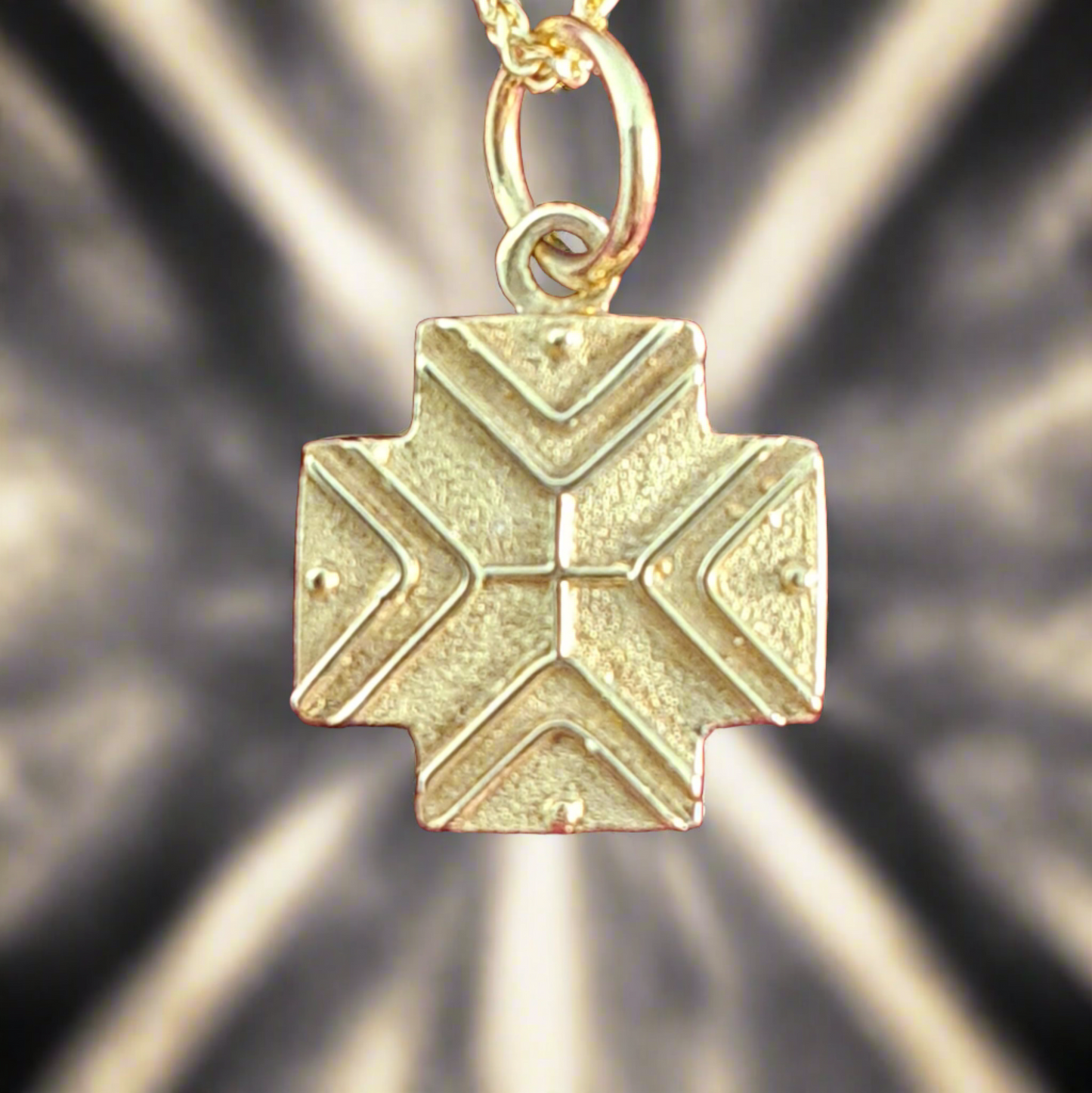 18k Handmade Gold Cross